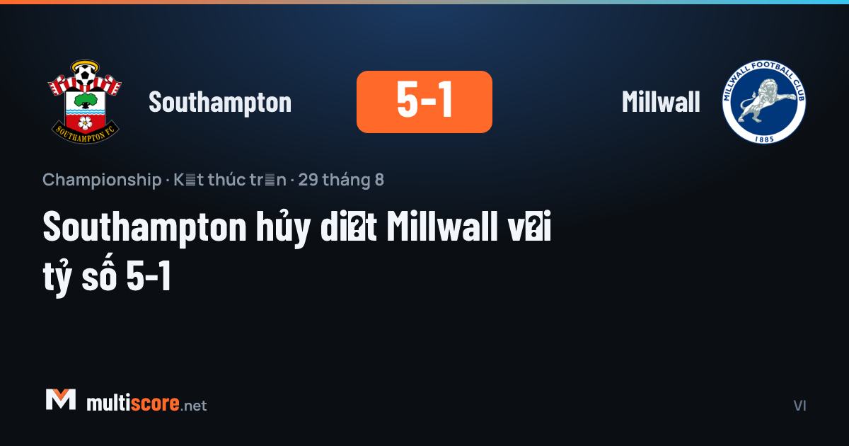 Southampton - Millwall Championship maçı