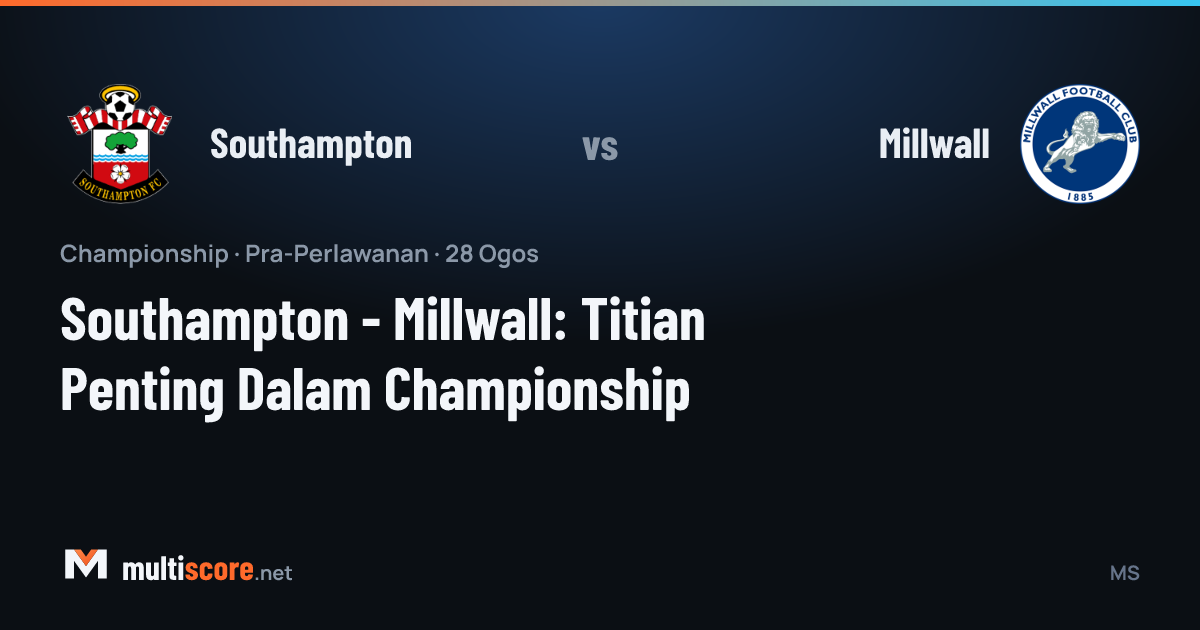 Southampton ve Millwall oyuncuları Championship maçı için karşı karşıya geliyor