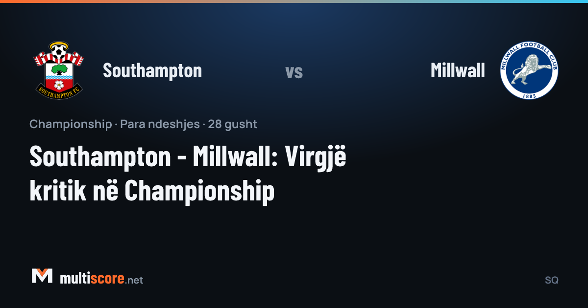 Southampton ve Millwall oyuncuları Championship maçı için karşı karşıya geliyor