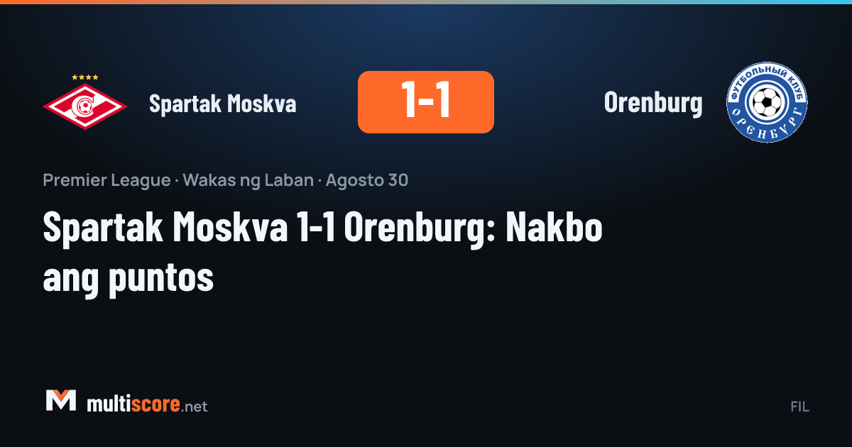 Spartak Moskva - Orenburg maçından bir kare