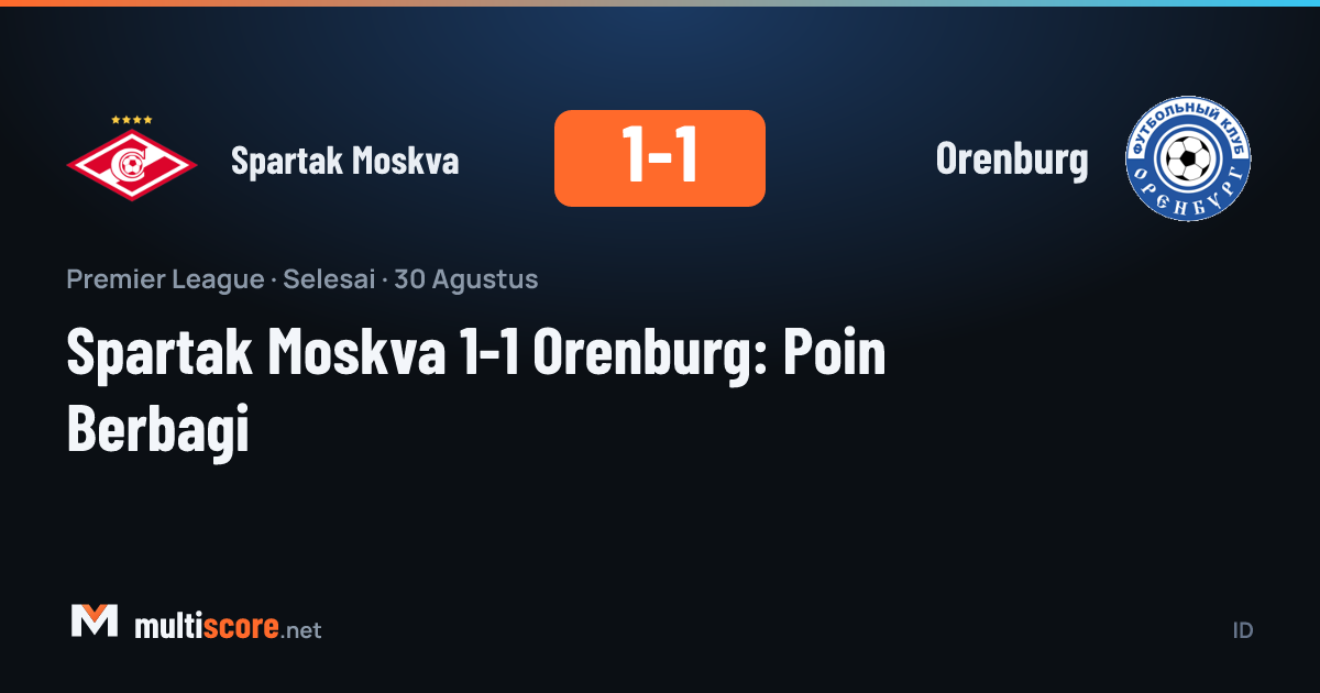 Spartak Moskva - Orenburg maçından bir kare