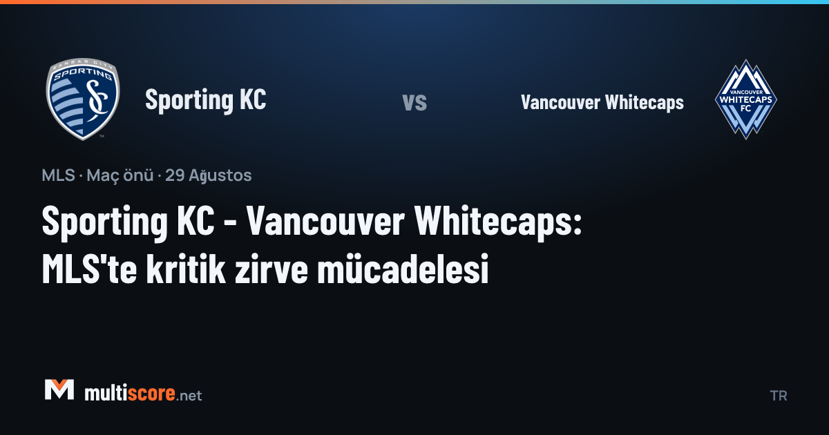 Sporting KC ve Vancouver Whitecaps oyuncuları top için mücadele ediyor