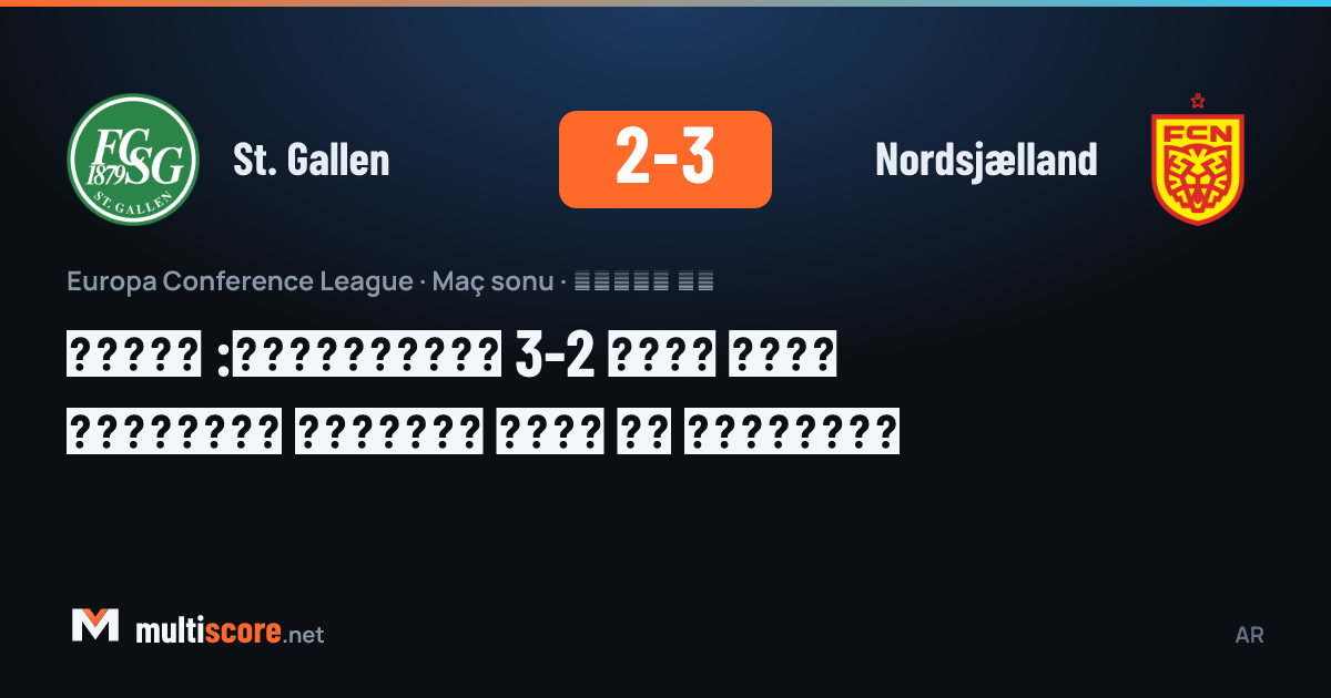 St. Gallen - Nordsjælland maçından bir kare