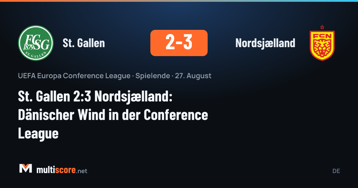 St. Gallen - Nordsjælland maçından bir kare