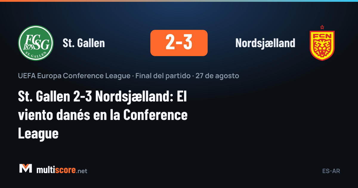 St. Gallen - Nordsjælland maçından bir kare