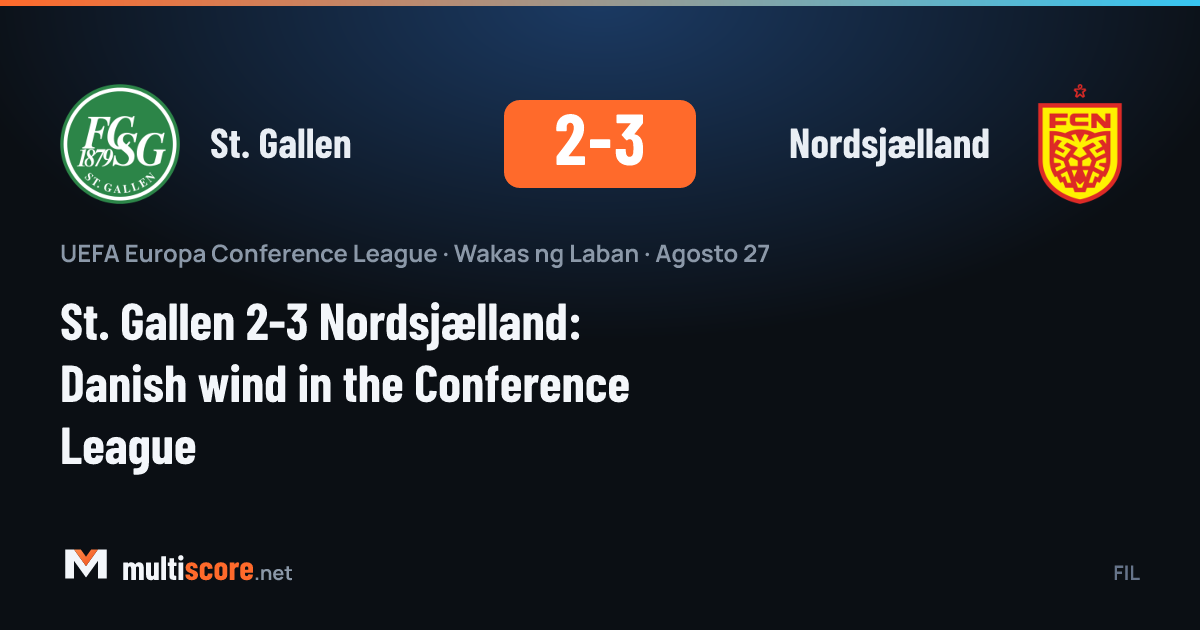 St. Gallen - Nordsjælland maçından bir kare