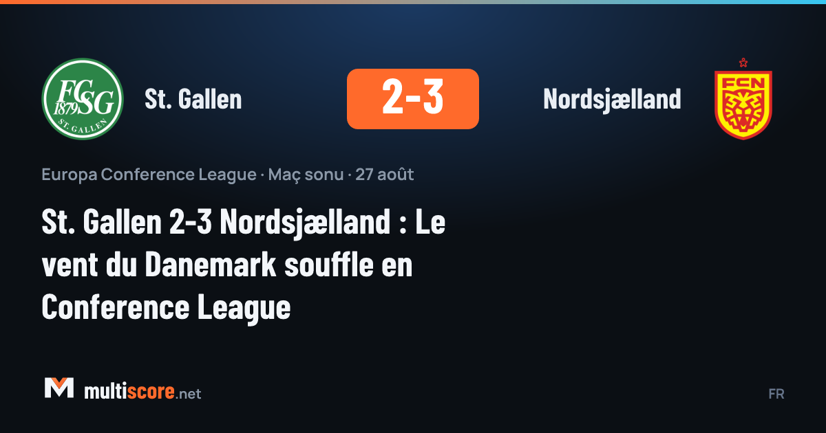 St. Gallen - Nordsjælland maçından bir kare