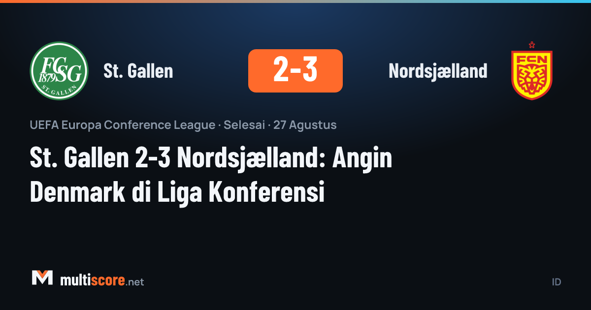 St. Gallen - Nordsjælland maçından bir kare