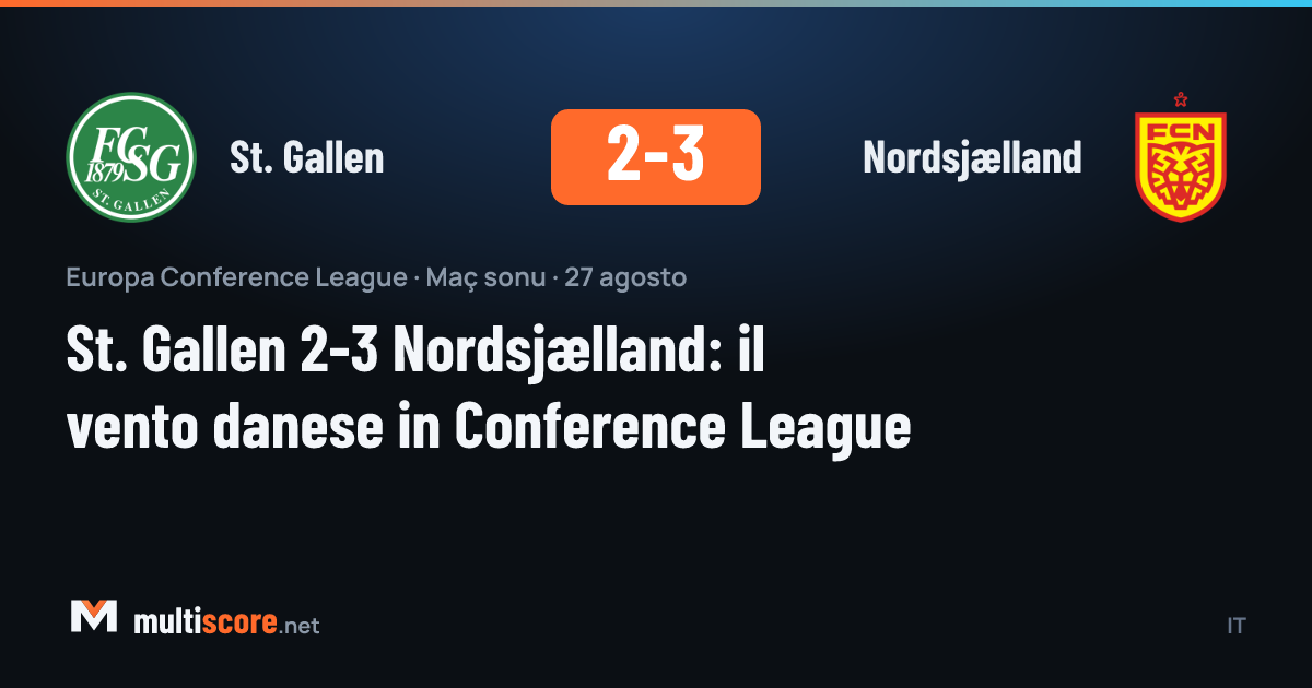 St. Gallen - Nordsjælland maçından bir kare