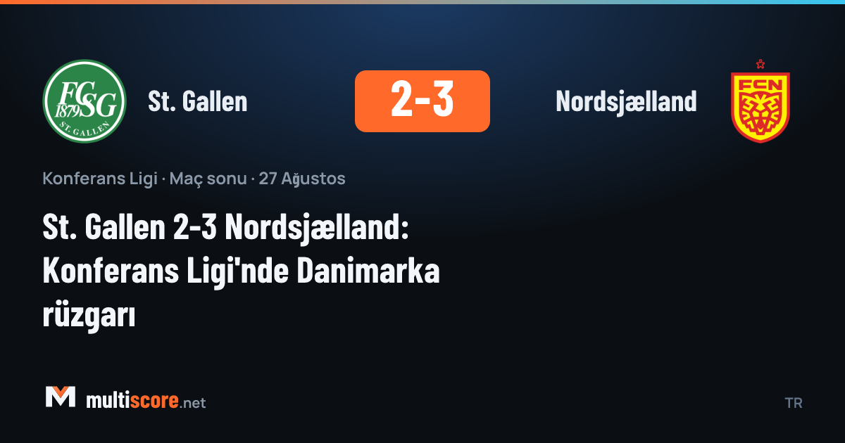 St. Gallen - Nordsjælland maçından bir kare