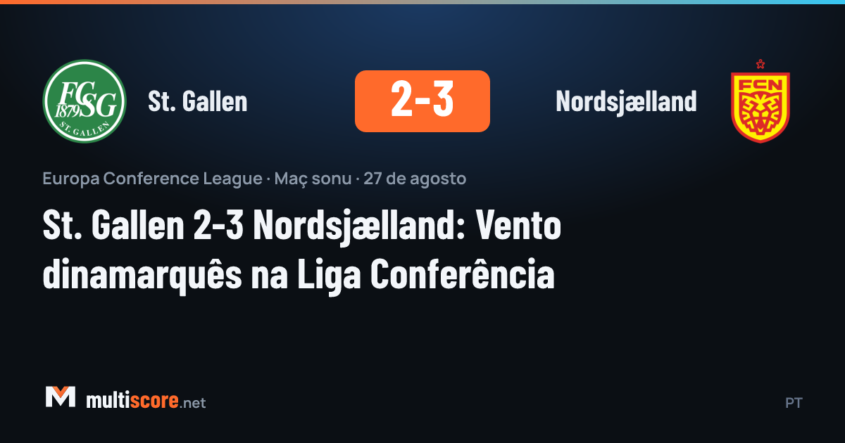 St. Gallen - Nordsjælland maçından bir kare