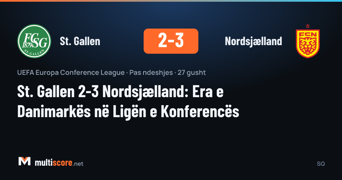 St. Gallen - Nordsjælland maçından bir kare