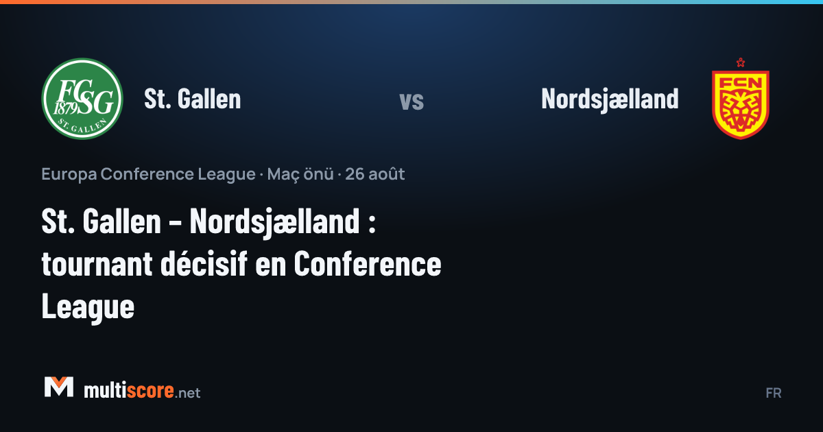 St. Gallen ve Nordsjælland takımlarının Konferans Ligi maçı öncesi futbolcuların sahaya çıkış anı