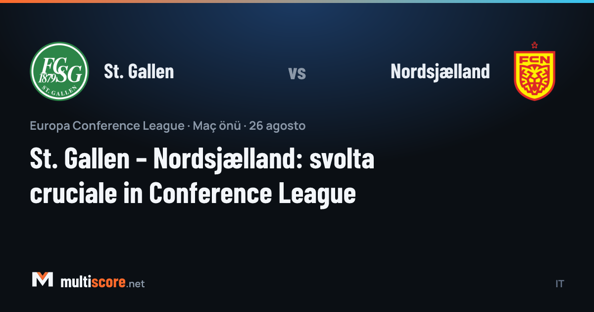 St. Gallen ve Nordsjælland takımlarının Konferans Ligi maçı öncesi futbolcuların sahaya çıkış anı