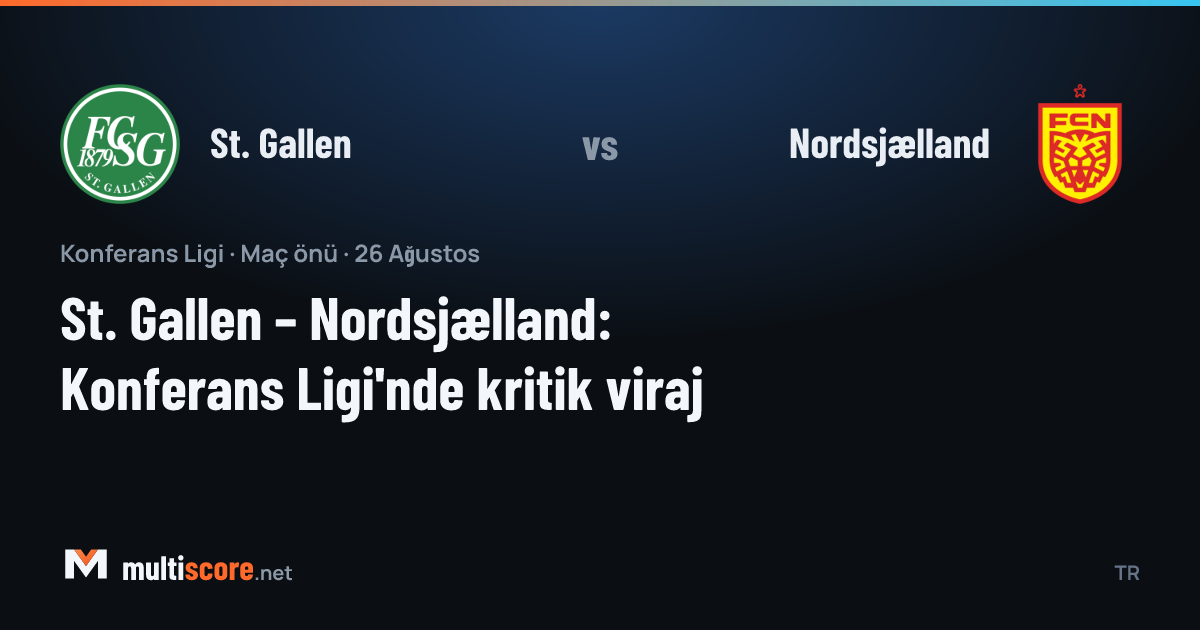 St. Gallen ve Nordsjælland takımlarının Konferans Ligi maçı öncesi futbolcuların sahaya çıkış anı