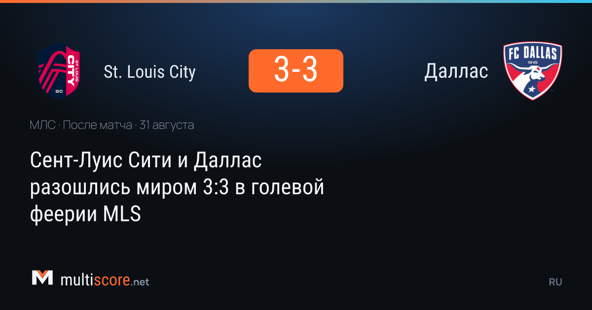 St. Louis City - Dallas maçından görüntü