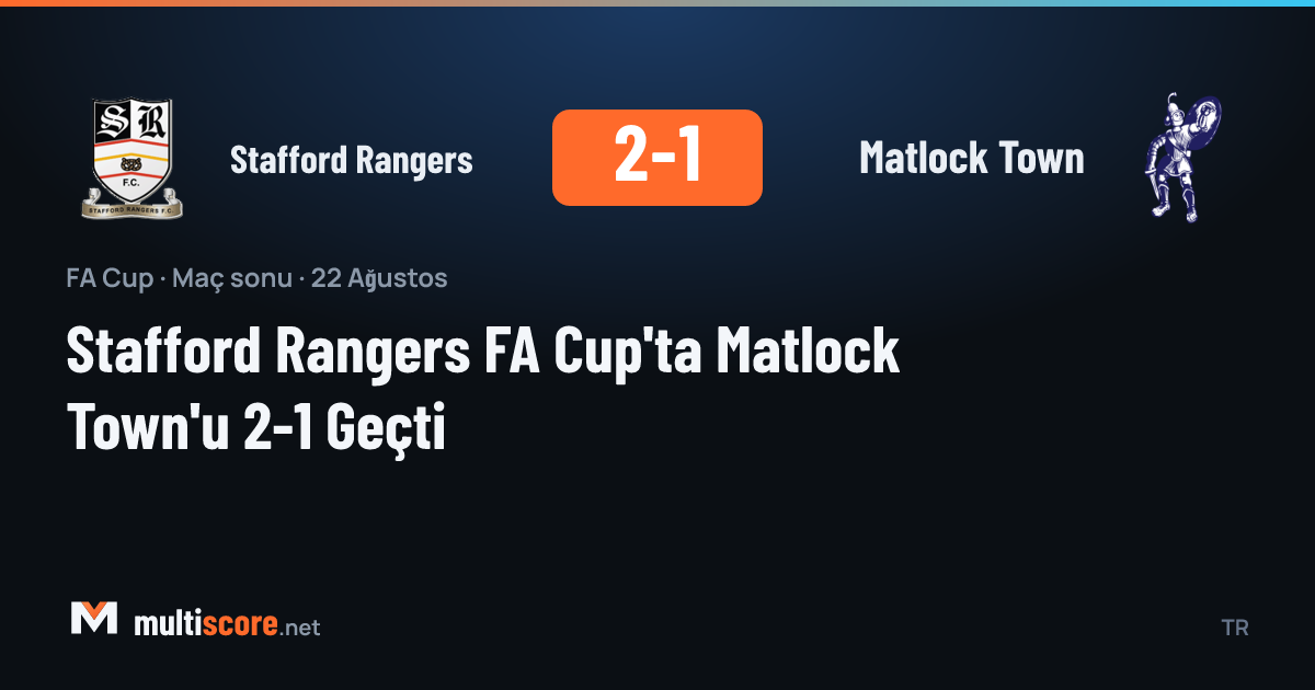 Stafford Rangers - Matlock Town