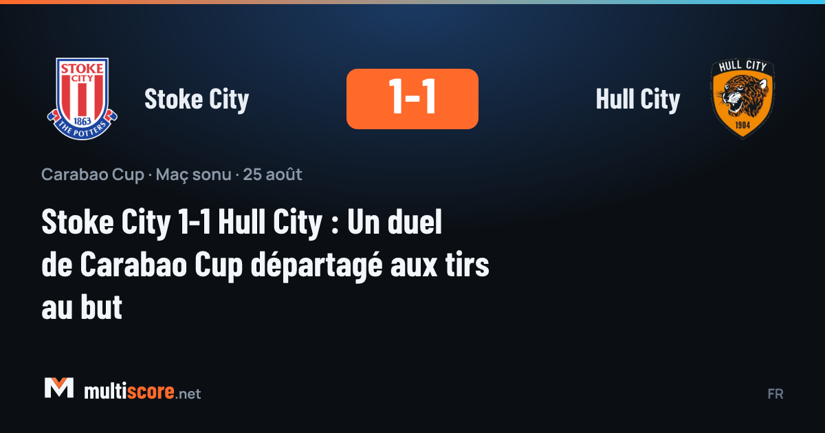 Stoke City - Hull City Carabao Cup maçından bir kare