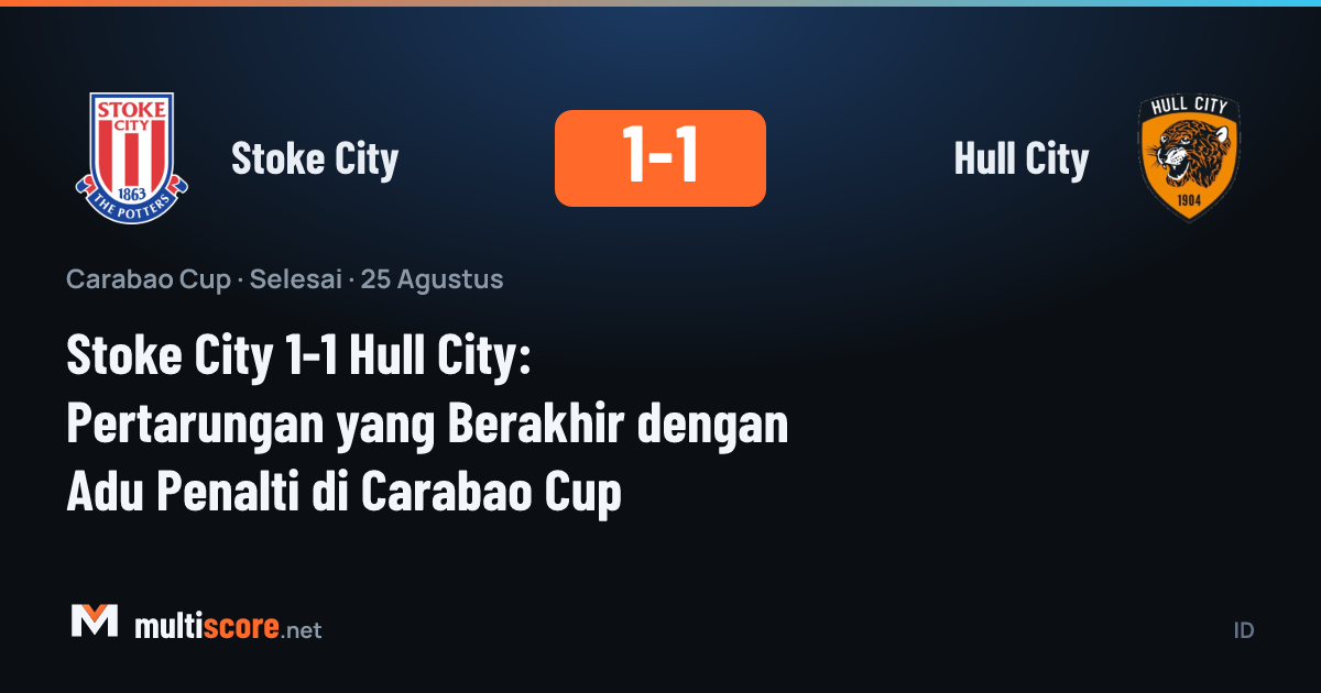 Stoke City - Hull City Carabao Cup maçından bir kare