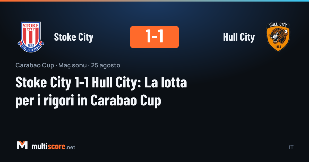 Stoke City - Hull City Carabao Cup maçından bir kare
