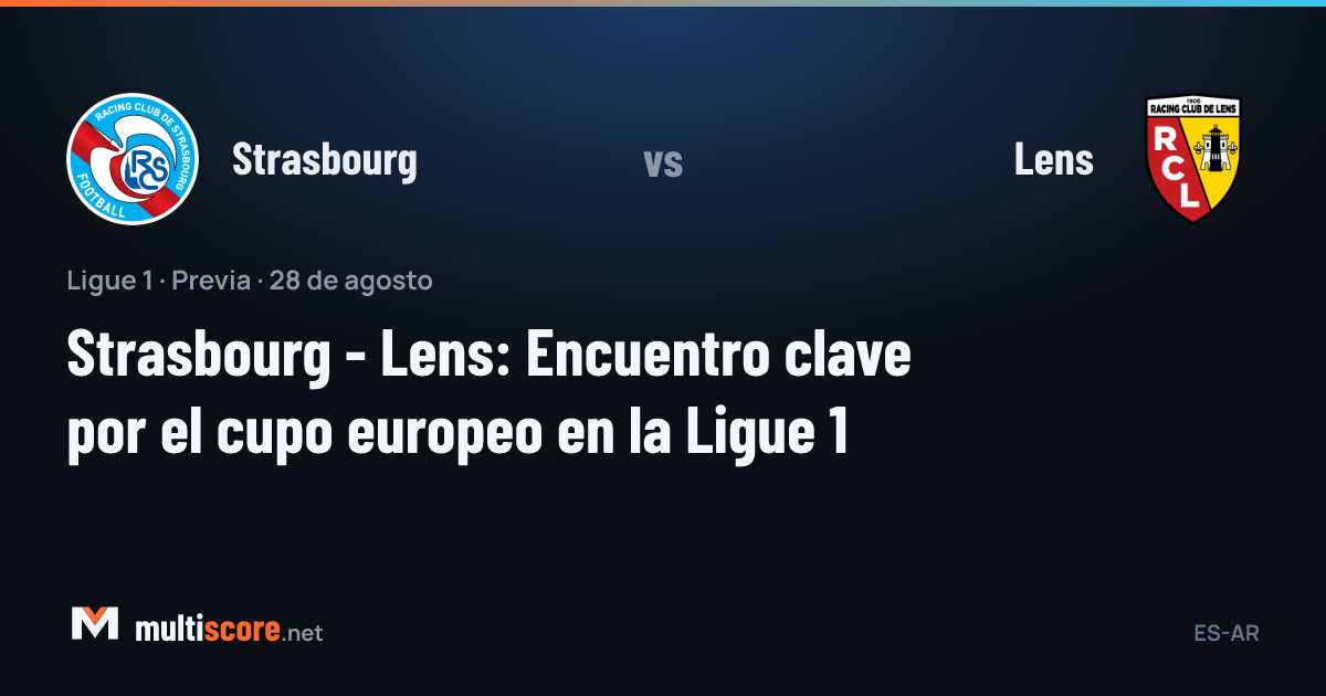 Strasbourg ve Lens oyuncuları Ligue 1 maçında mücadele ederken
