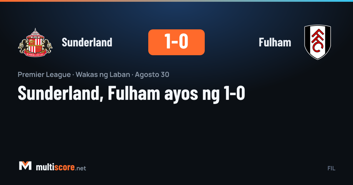Sunderland Fulham Premier League maçı