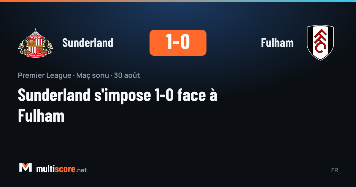 Sunderland Fulham Premier League maçı