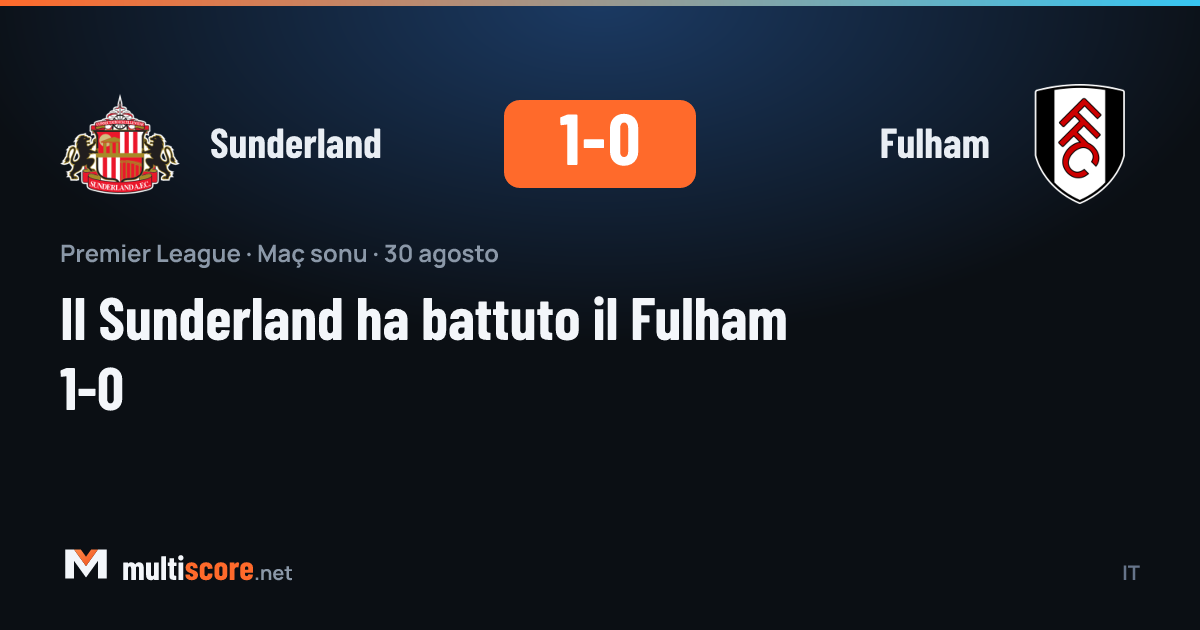 Sunderland Fulham Premier League maçı