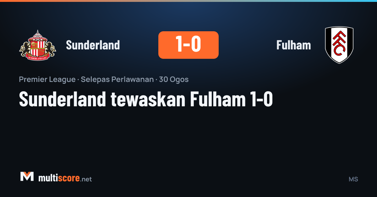 Sunderland Fulham Premier League maçı