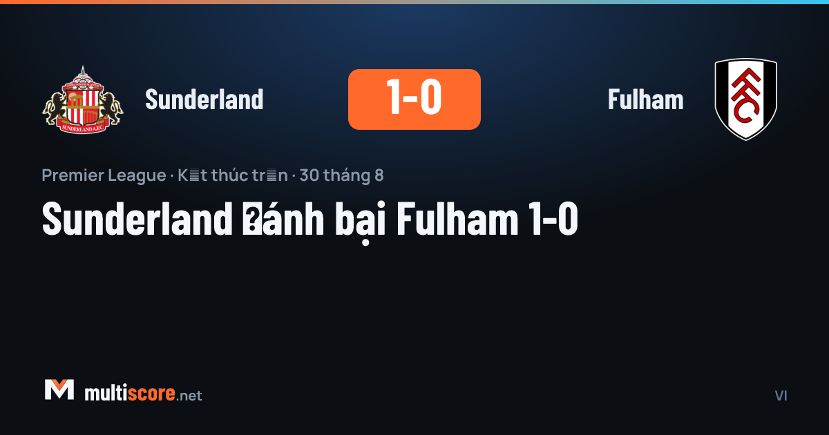 Sunderland Fulham Premier League maçı