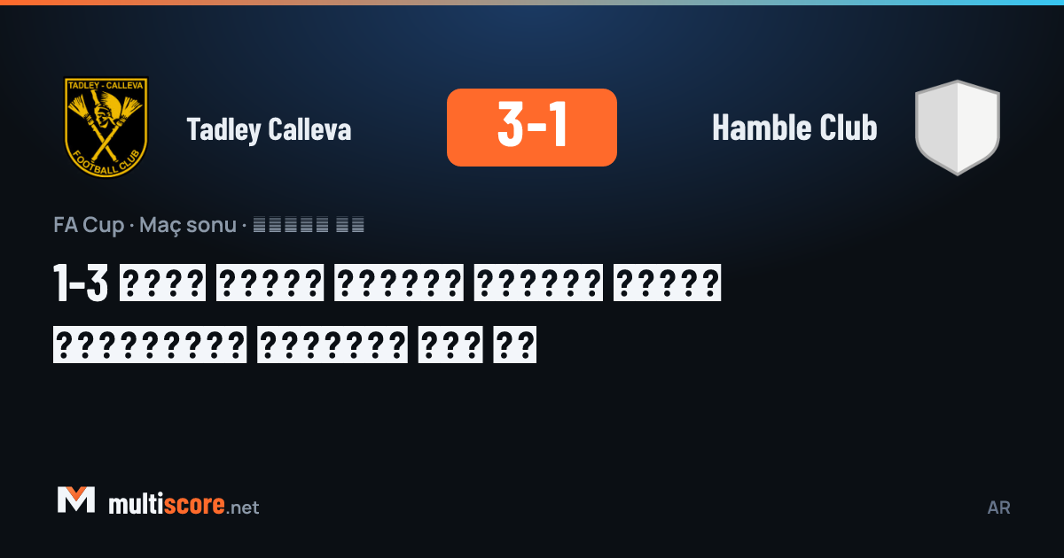 Tadley Calleva ve Hamble Club arasındaki FA Cup maçından bir kare