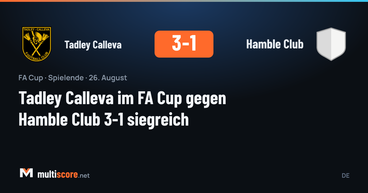 Tadley Calleva ve Hamble Club arasındaki FA Cup maçından bir kare