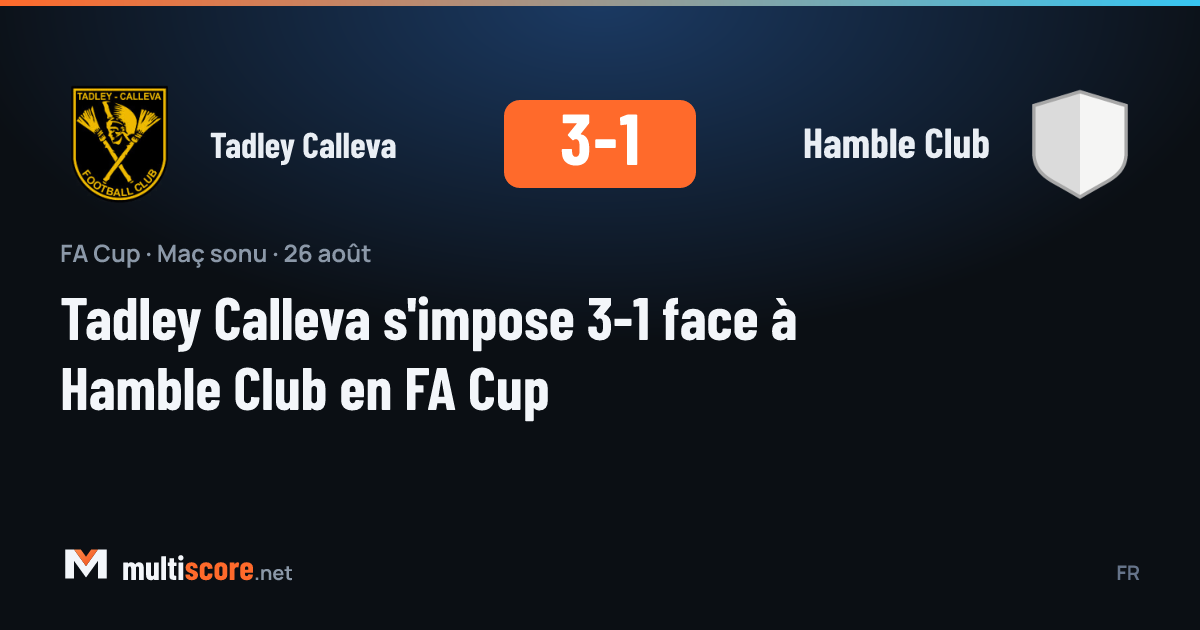 Tadley Calleva ve Hamble Club arasındaki FA Cup maçından bir kare