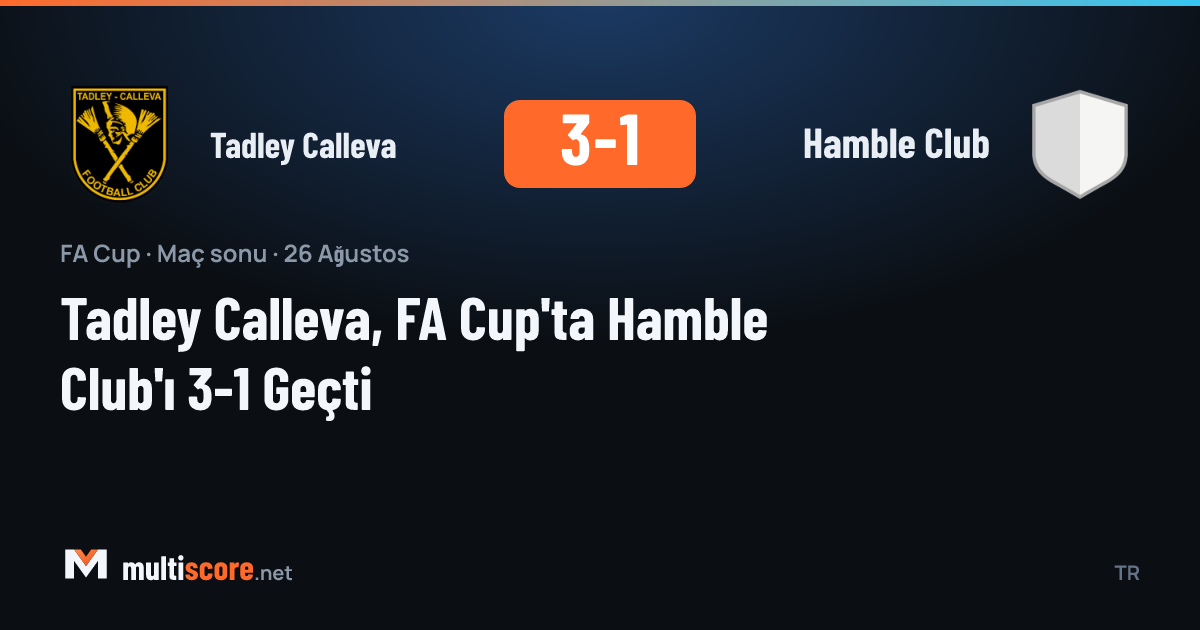 Tadley Calleva ve Hamble Club arasındaki FA Cup maçından bir kare