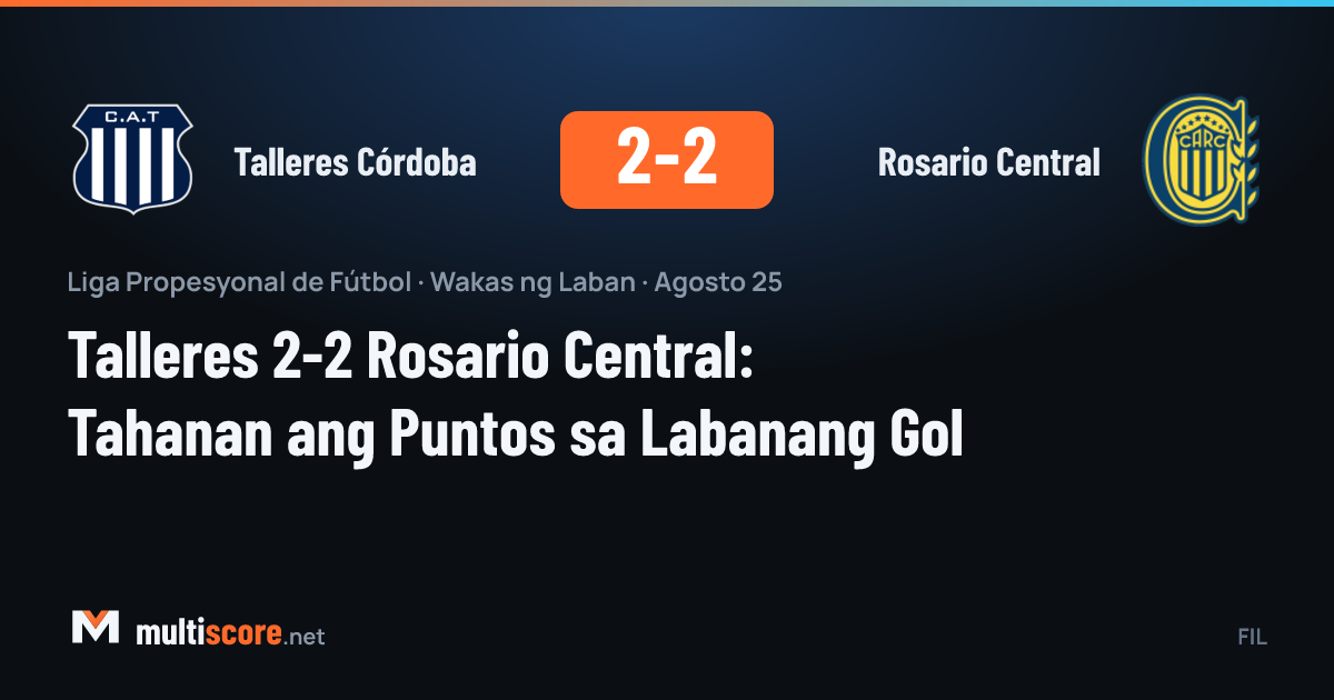 Talleres Córdoba - Rosario Central