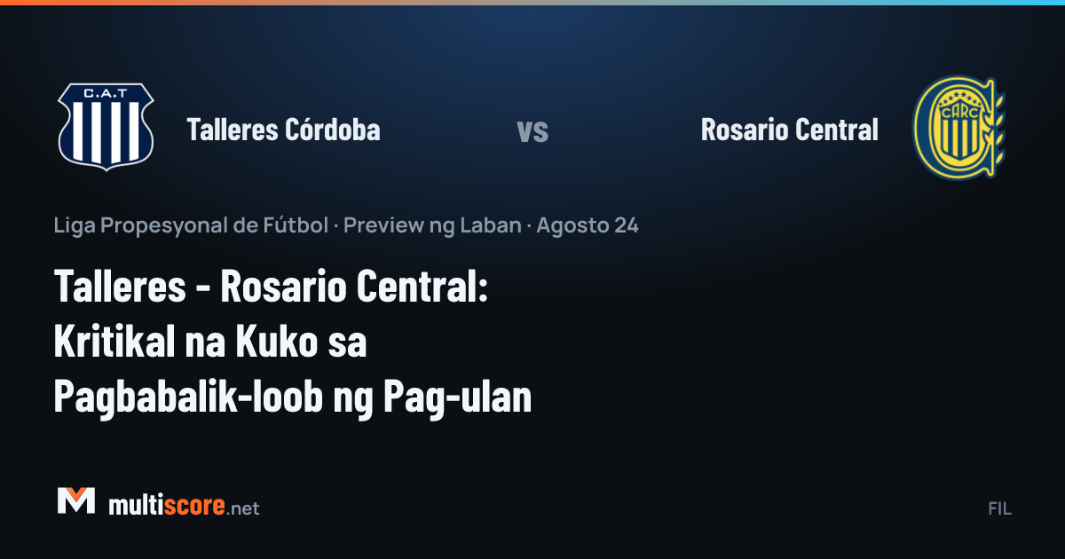 Talleres Córdoba ve Rosario Central futbolcuları saha ortasında karşı karşıya