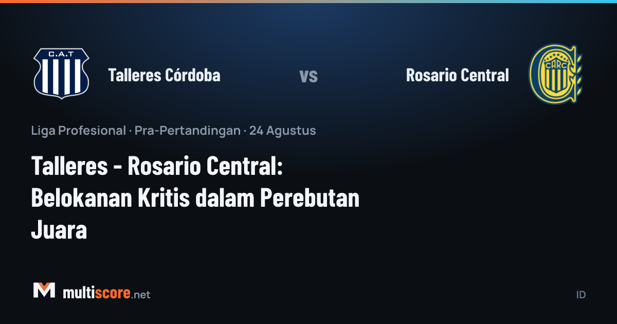 Talleres Córdoba ve Rosario Central futbolcuları saha ortasında karşı karşıya