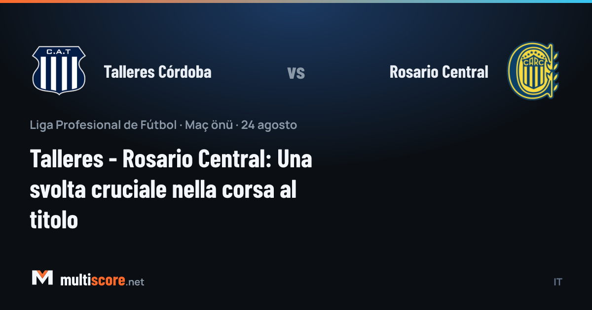 Talleres Córdoba ve Rosario Central futbolcuları saha ortasında karşı karşıya