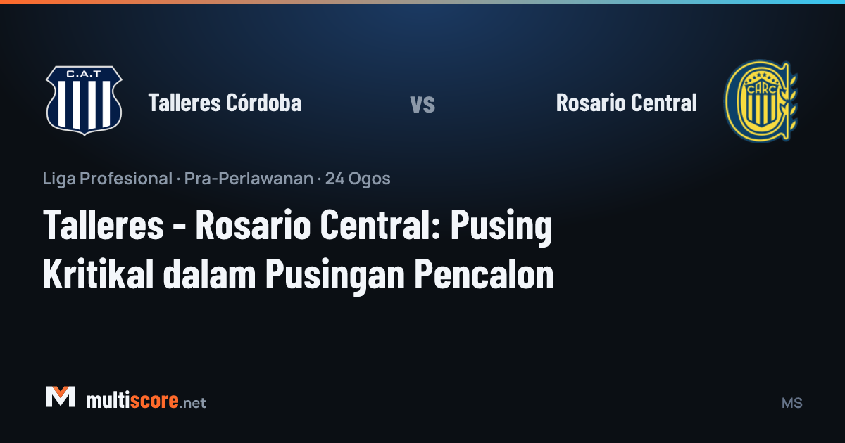 Talleres Córdoba ve Rosario Central futbolcuları saha ortasında karşı karşıya