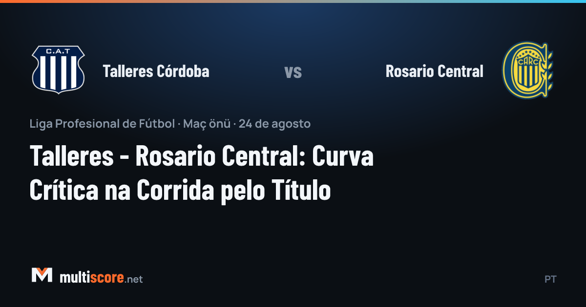 Talleres Córdoba ve Rosario Central futbolcuları saha ortasında karşı karşıya