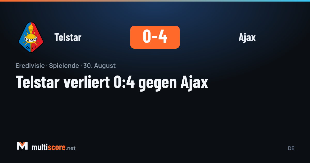 Telstar - Ajax Eredivisie maçı