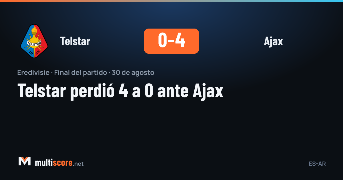 Telstar - Ajax Eredivisie maçı