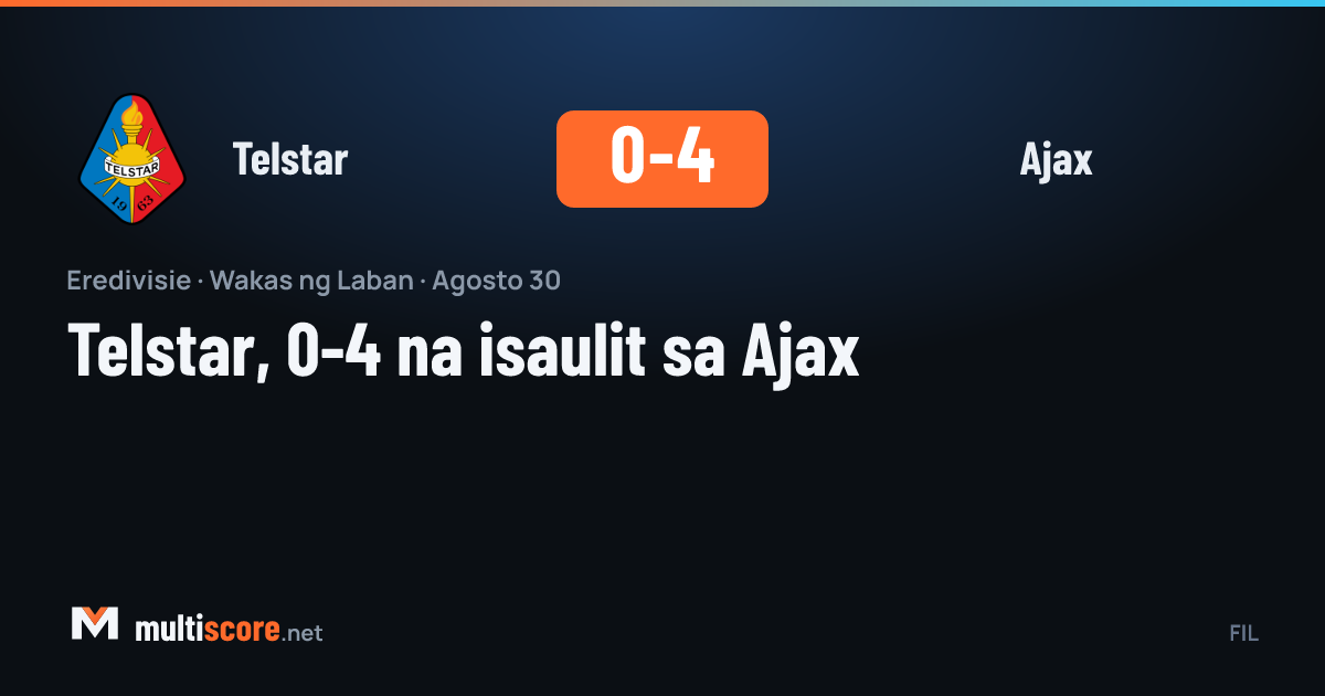 Telstar - Ajax Eredivisie maçı