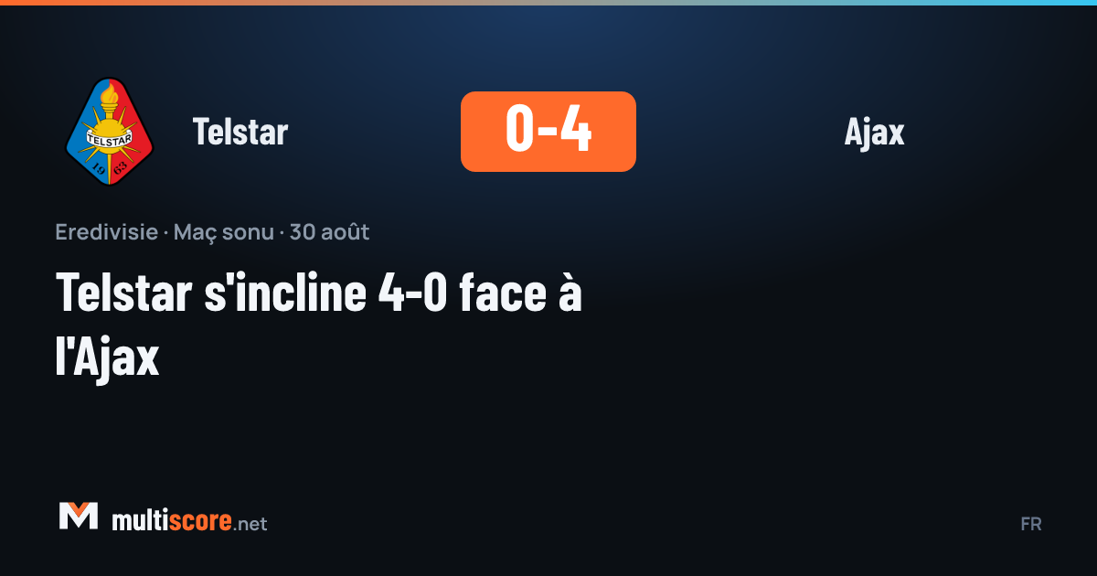 Telstar - Ajax Eredivisie maçı