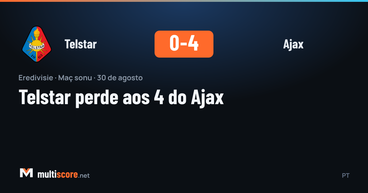 Telstar - Ajax Eredivisie maçı