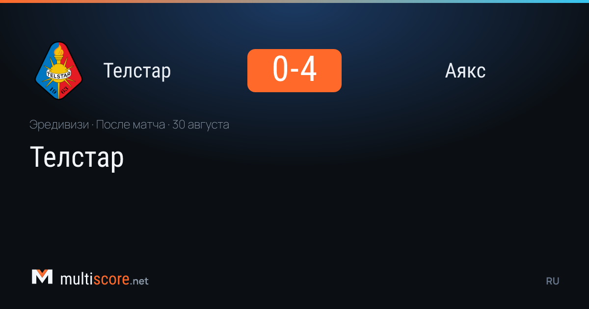 Telstar - Ajax Eredivisie maçı