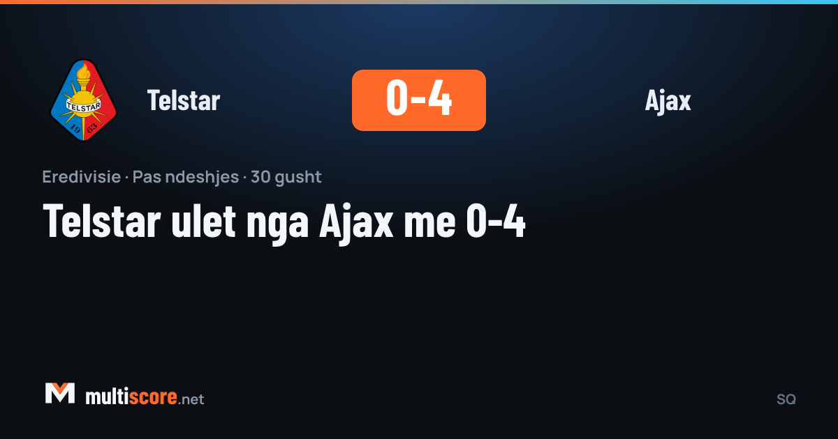 Telstar - Ajax Eredivisie maçı
