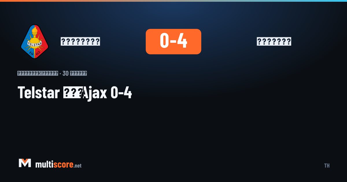 Telstar - Ajax Eredivisie maçı
