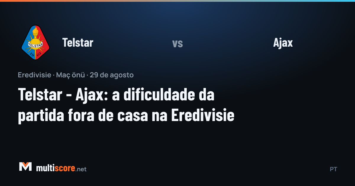 Telstar - Ajax Eredivisie maçı öncesi