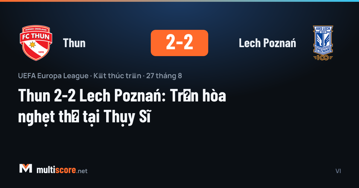 Thun - Lech Poznań